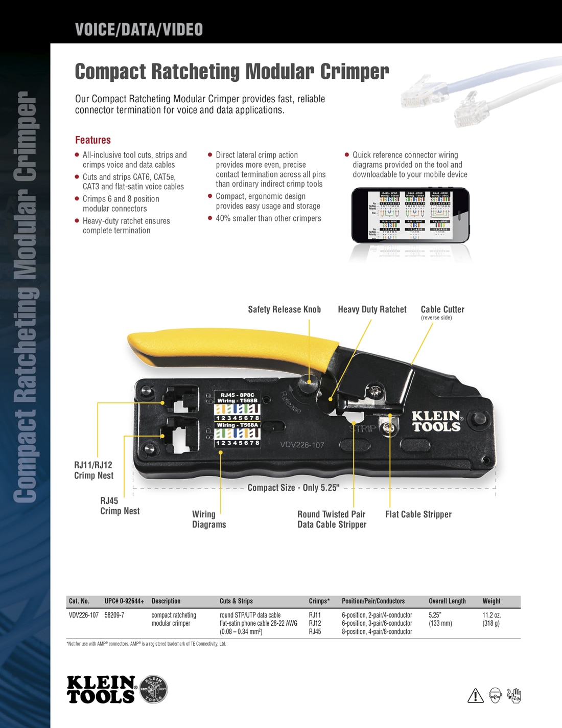 Klein Tools Compact Ratcheting Modular CrimperVDV226107 The Home Depot